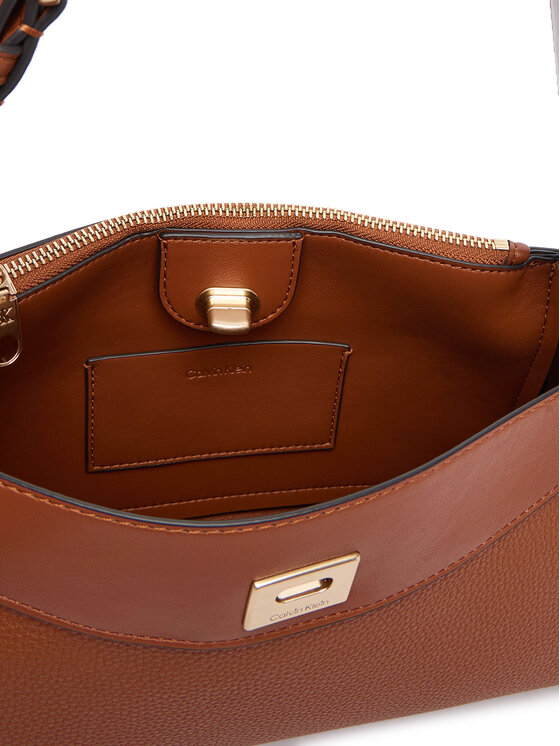 Calvin Klein Calvin Klein Torbica Mix Media Shoulder Bag LV04F3886G Smeđa