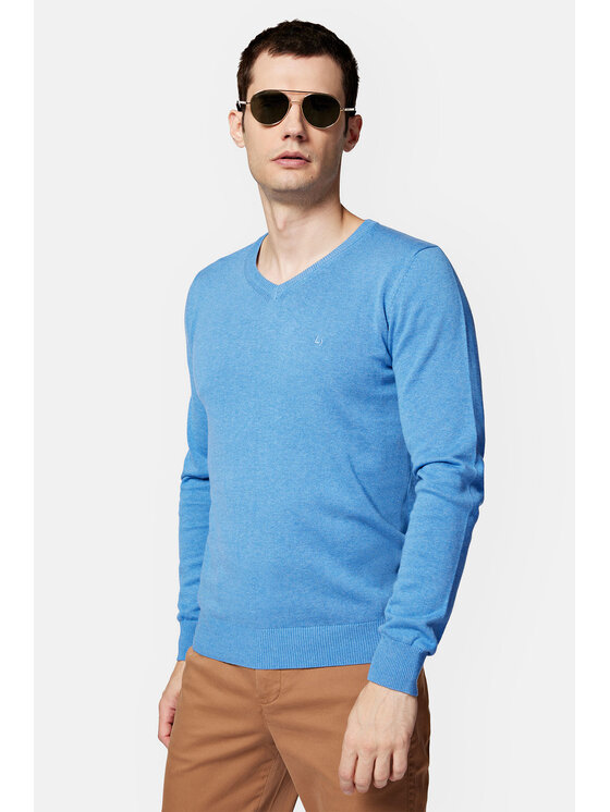 Lancerto Lancerto Sweter Anthony SW073223000049 Niebieski Regular Fit
