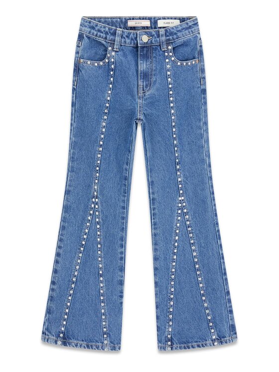 Guess Kids Guess Kids Kalhoty z materiálu 183380 Modrá Regular Fit