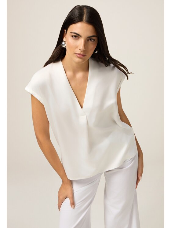 Oltre Oltre Blusa G268J104217N0C1 Bianco Regular Fit