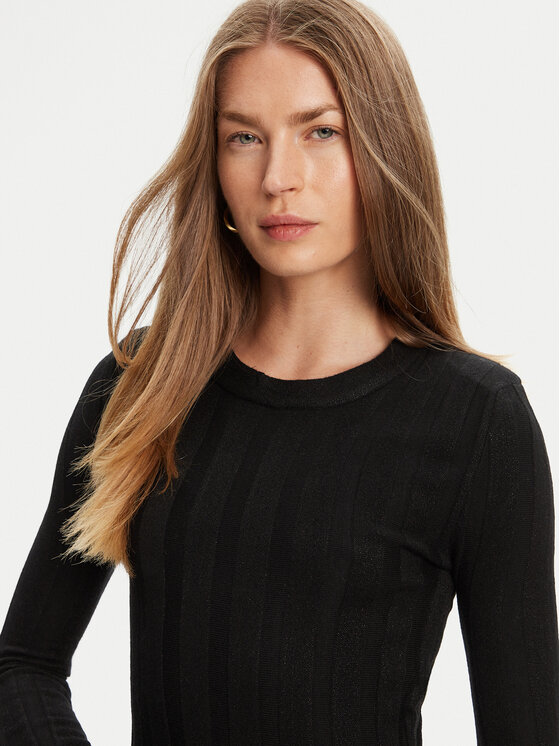 Guess Guess Megztinis W5YR13 Z3OT0 Juoda Regular Fit