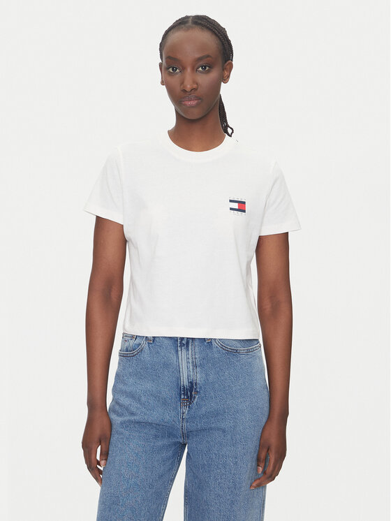 Tommy Jeans Tommy Jeans Tricou DW0DW21423 Alb Regular Fit