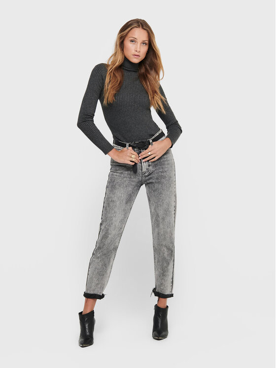 ONLY ONLY Rolák Karol 15165075 Sivá Slim Fit
