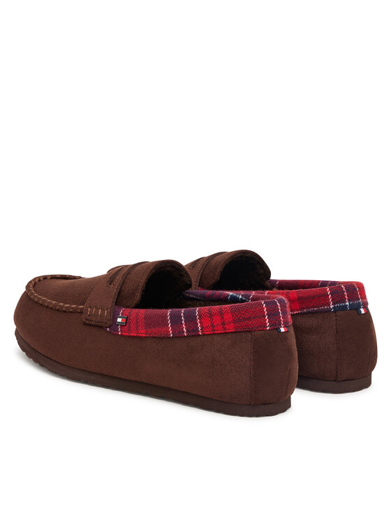 Tommy Hilfiger Tommy Hilfiger Sussid Hilfiger Check Driver House Shoe FM0FM06013 Tumepruun