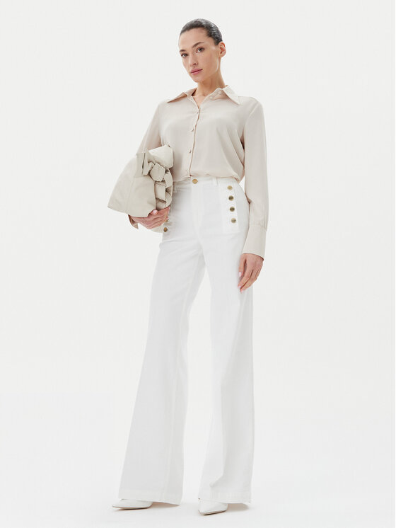 ViCOLO ViCOLO Džínsy DD5144 Biela Wide Leg