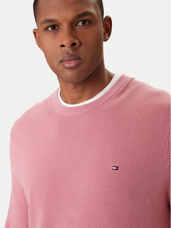 Tommy Hilfiger Tommy Hilfiger Sweter Essential MW0MW36347 Koralowy Regular Fit