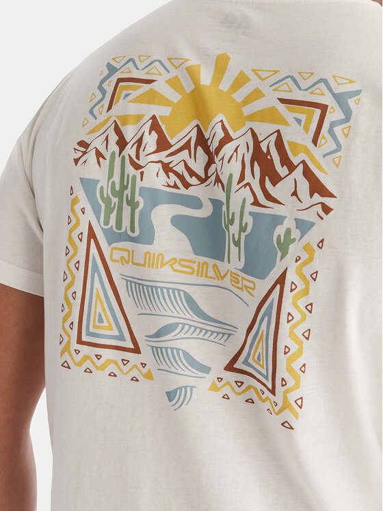 Quiksilver Quiksilver Tričko Ev Desert Waves EQYZT08183 Biela Regular Fit
