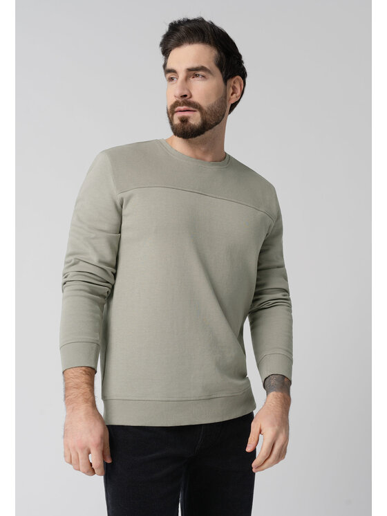Volcano Volcano Bluza B-LEO Zielony Regular Fit