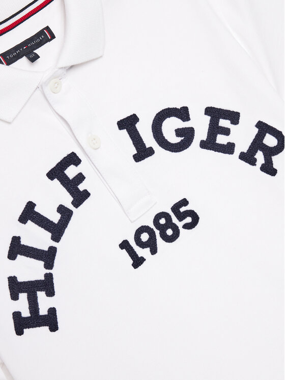 Tommy Hilfiger Tommy Hilfiger Polo Monotype 1985 Arch KB0KB08855 Biały Regular Fit
