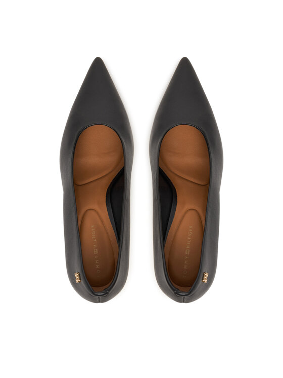 Tommy Hilfiger Tommy Hilfiger Туфлі Th Smooth Leather Pump FW0FW08960 Чорний