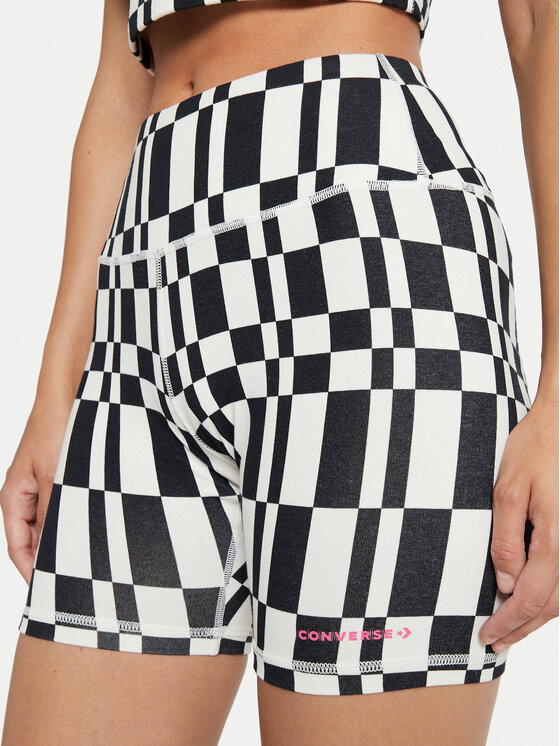 Converse Converse Športne kratke hlače W Aop Wordmark Bike Short 10026990-A01 Pisana Skinny Fit