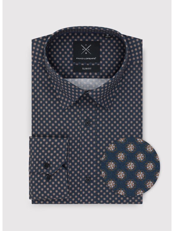 Pako Lorente Pako Lorente Koszula P25SF-1X-024 Granatowy Slim Fit