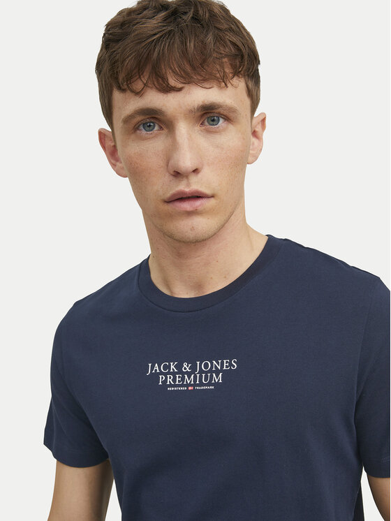 Jack & Jones Jack & Jones Тишърт Archie 12217167 Тъмносин Regular Fit