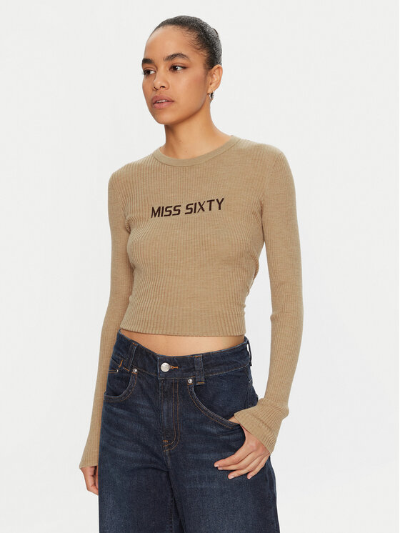 Miss Sixty Džemper 6L3RJ7291000 Smeđa Slim Fit