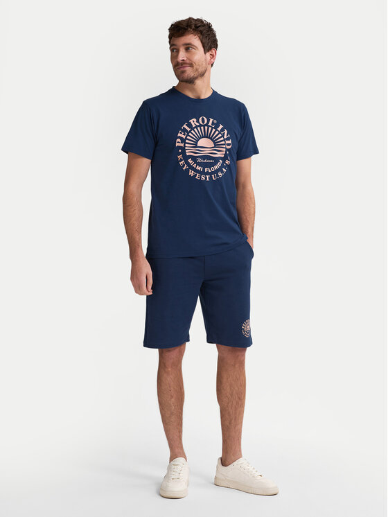 Petrol Industries Petrol Industries T-Shirt M-1050-TSR127 Tmavomodrá Regular Fit