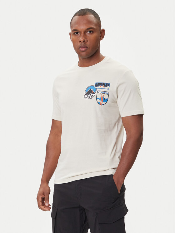 Napapijri Napapijri T-Shirt S-Montepiana NP0A88SV Beige Regular Fit