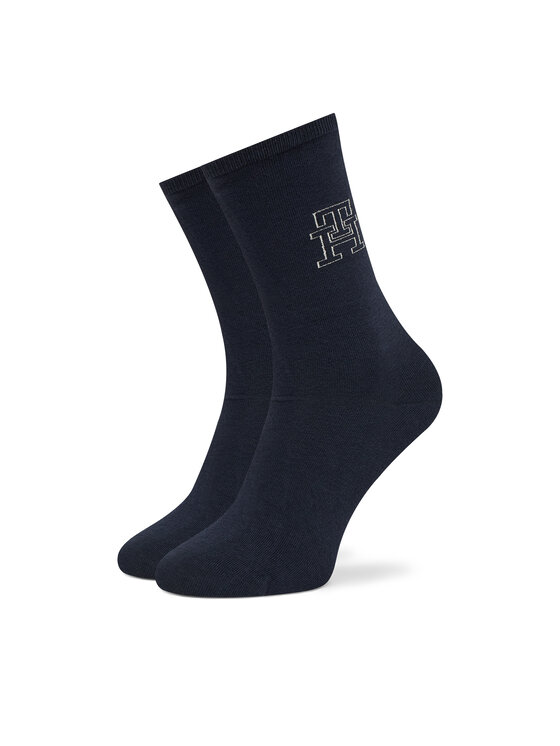 Tommy Hilfiger Tommy Hilfiger 3er-Set hohe Damensocken 701236464 Dunkelblau