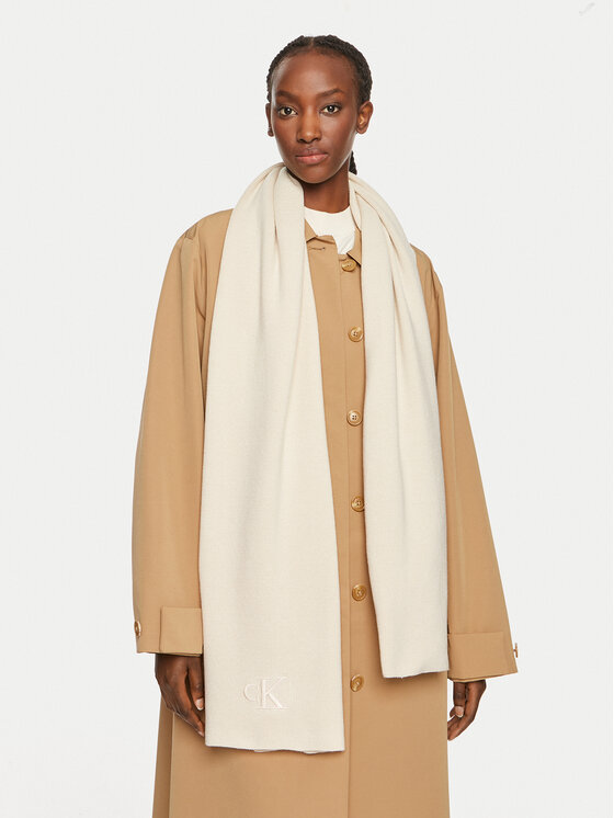 Calvin Klein Calvin Klein Шарф Monogram K60K612659 Écru