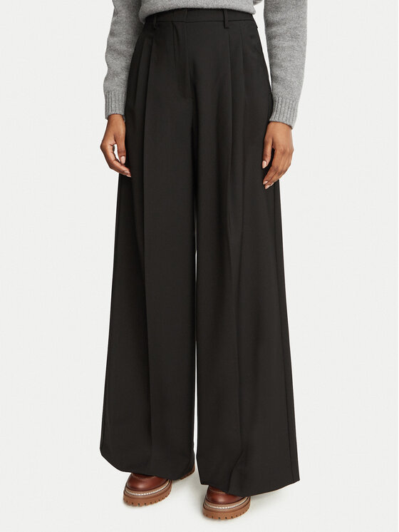 Weekend Max Mara Weekend Max Mara Текстилни панталони Adelfi 2625136032 Черен Regular Fit