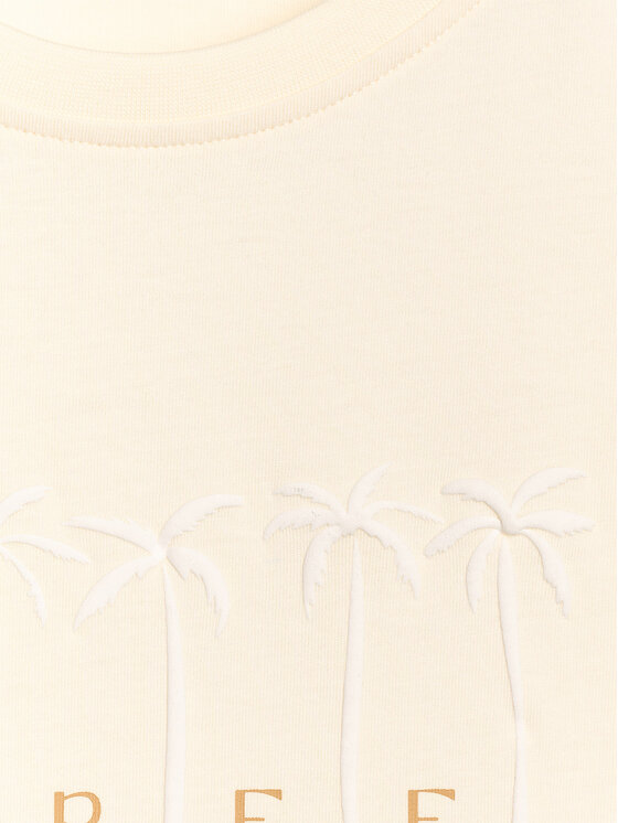 4F 4F T-Shirt FOB SUMMER Kremowy Regular Fit