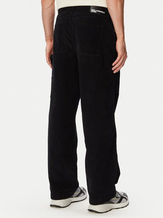 Karl Lagerfeld Jeans Karl Lagerfeld Jeans Pantaloni di tessuto B3M10017 Nero Relaxed Fit
