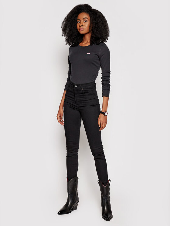 Levi's® Levi's® Blusa Long Sleeve Baby Tee 69555-0014 Nero Slim Fit