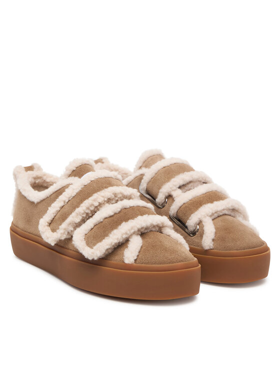 Inuikii Inuikii Sneakersy Shearling Low Velcro 1001.001.0231 Beżowy