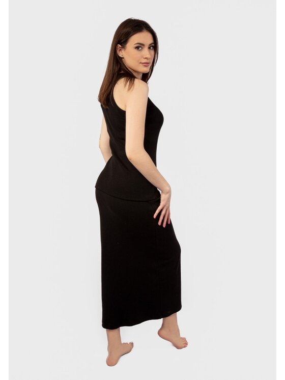 DKaren Sport DKaren Sport Komplet bluzka i spódnica DK-K-P1 Czarny Slim Fit