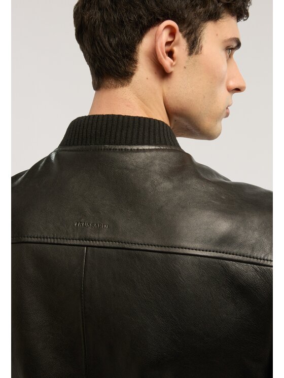 Trussardi Trussardi Giacca di pelle R302M000053N033 Nero Regular Fit