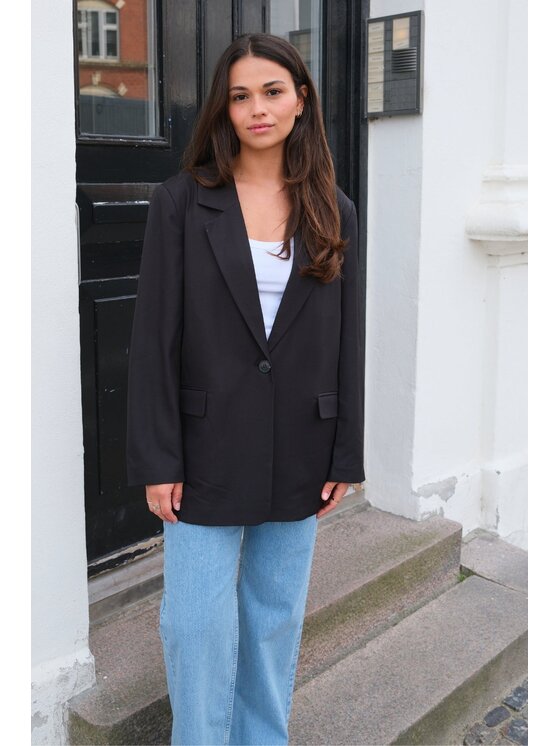 TeeShoppen TeeShoppen Marynarka 'Oversized Collection' Czarny Oversize