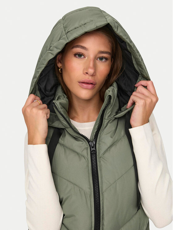 JDY JDY Prsluk Skylar 15220630 Zelena Regular Fit