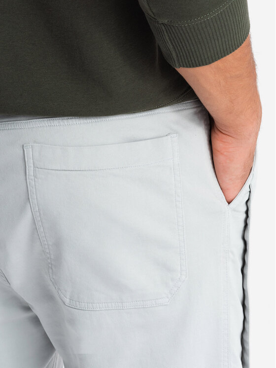 Ombre Ombre Joggery OM-PAJO-0202 Szary Regular Fit