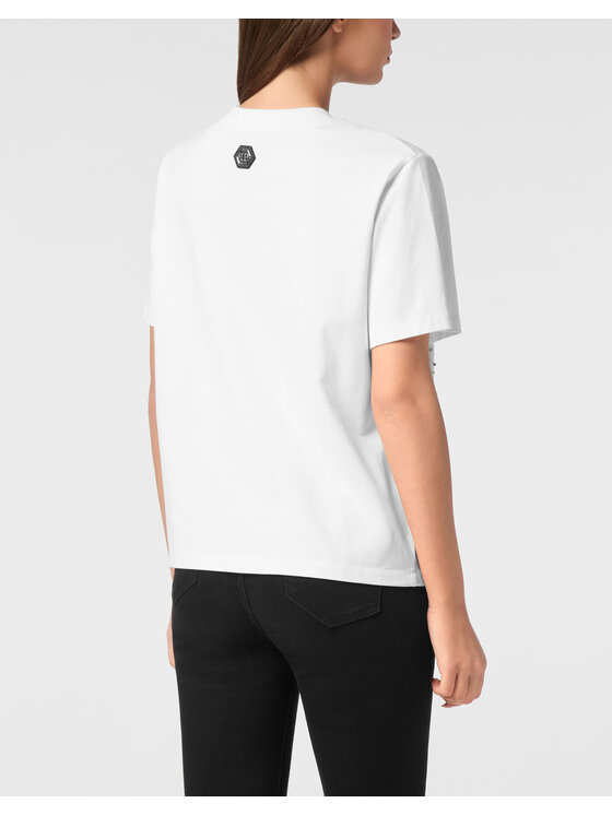 PHILIPP PLEIN PHILIPP PLEIN T-Shirt 23595 Biały Over Fit