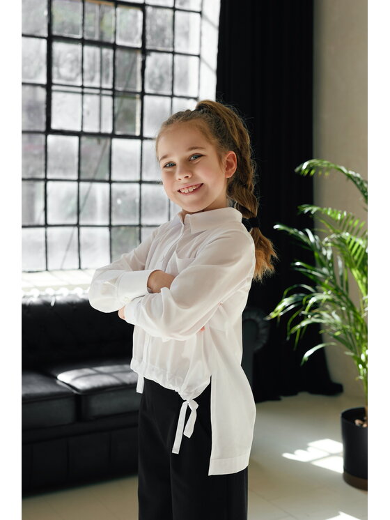 SLY SLY Bluzka 5S-102 Biały Comfortable Fit