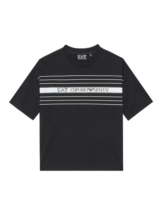 EA7 Emporio Armani T-Shirt 7B000069 AF10378 UC001 Czarny Relaxed Fit