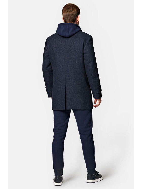 Lancerto Lancerto Płaszcz wełniany Arendal PC073223000010 Granatowy Regular Fit