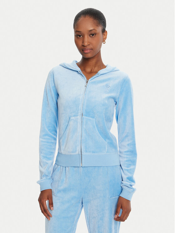 Juicy Couture Juicy Couture Majica dugih rukava Robyn JCSEBJ007 Plava Slim Fit