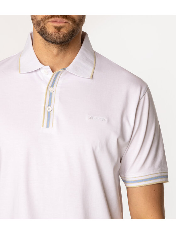 Lee Cooper Lee Cooper Polo TOR 5001 Biały Regular Fit