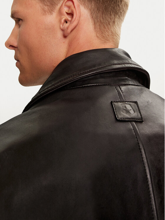 Milestone Milestone Μπουφάν δερμάτινο MS Tom 43104121070 Καφέ Regular Fit