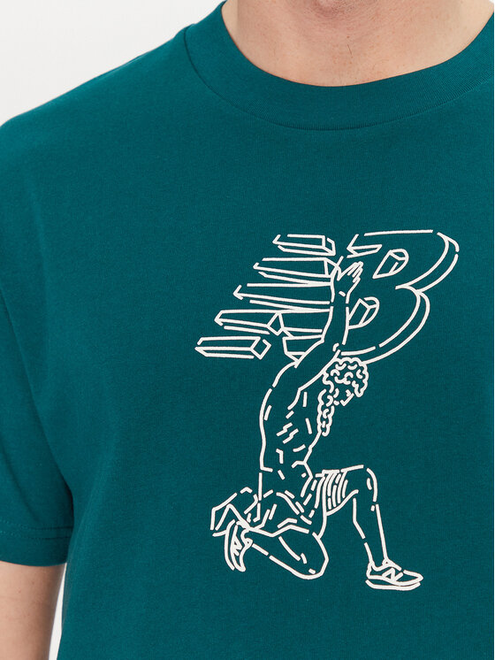 New Balance New Balance T-Shirt MT51978 Zielony Relaxed Fit