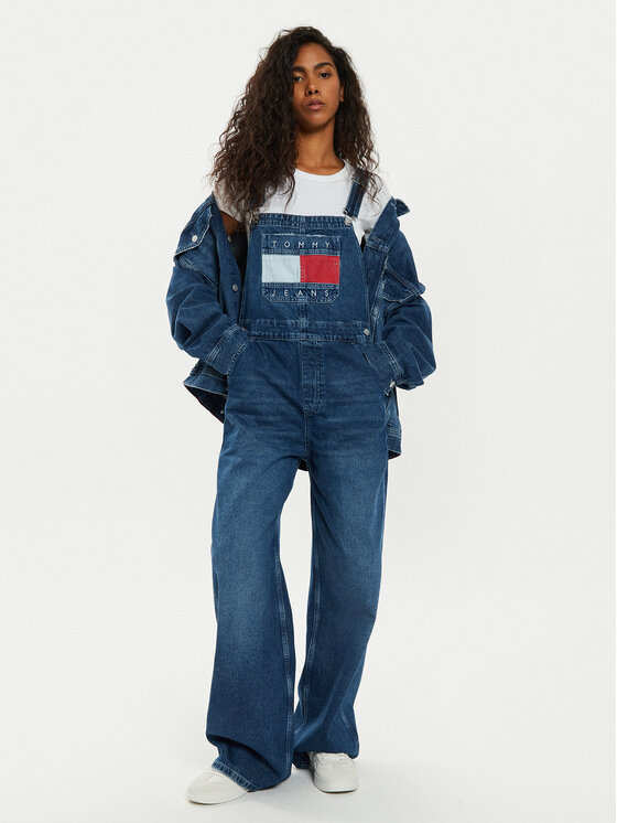 Tommy Jeans Tommy Jeans Kombinezon Denim DW0DW19637 Tamnoplava Regular Fit