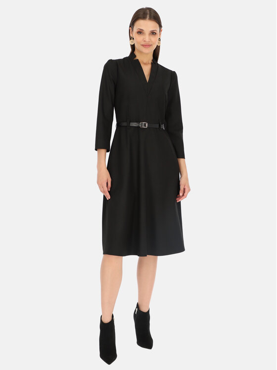 Potis & Verso Potis & Verso Sukienka codzienna Jasmina Czarny Regular Fit