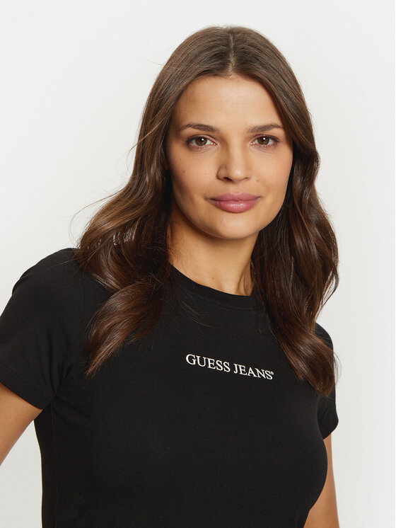 Guess Jeans Guess Jeans T-Shirt W4YI01 J1314 Černá Regular Fit