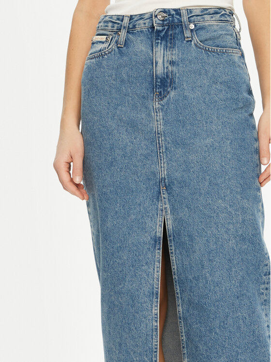 Calvin Klein Jeans Calvin Klein Jeans Farmer szoknya J20J224532 Kék Straight Fit