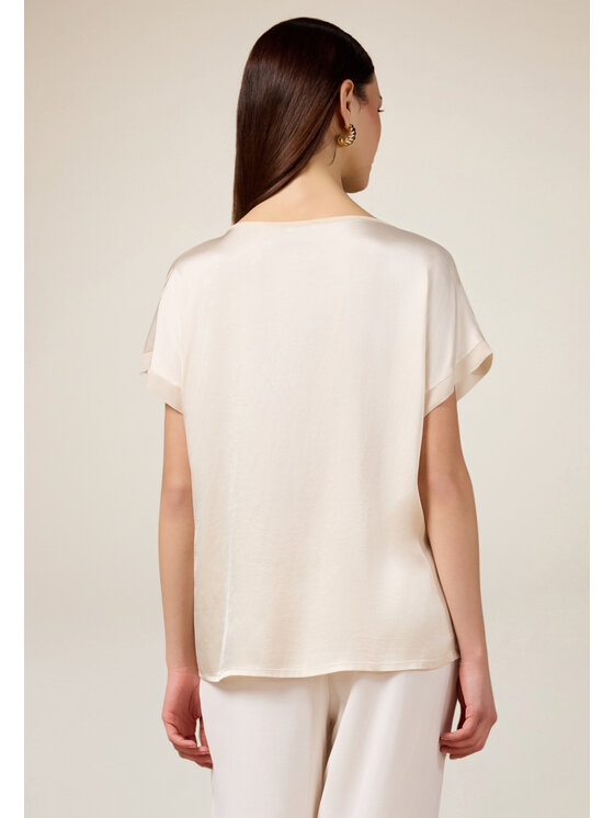 Oltre Oltre Blusa 2492J000735N002 Bianco Regular Fit