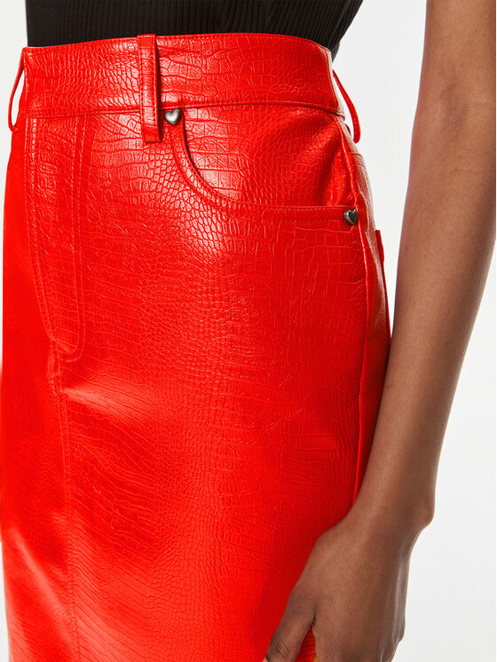 ROTATE ROTATE Gonna in similpelle 1122941292 Rosso Regular Fit