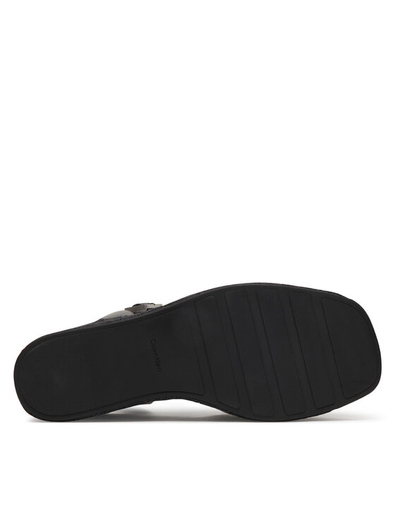 Calvin Klein Calvin Klein Espadryle Wedge Espad 70 Aop Lth HW0HW03138 Czarny