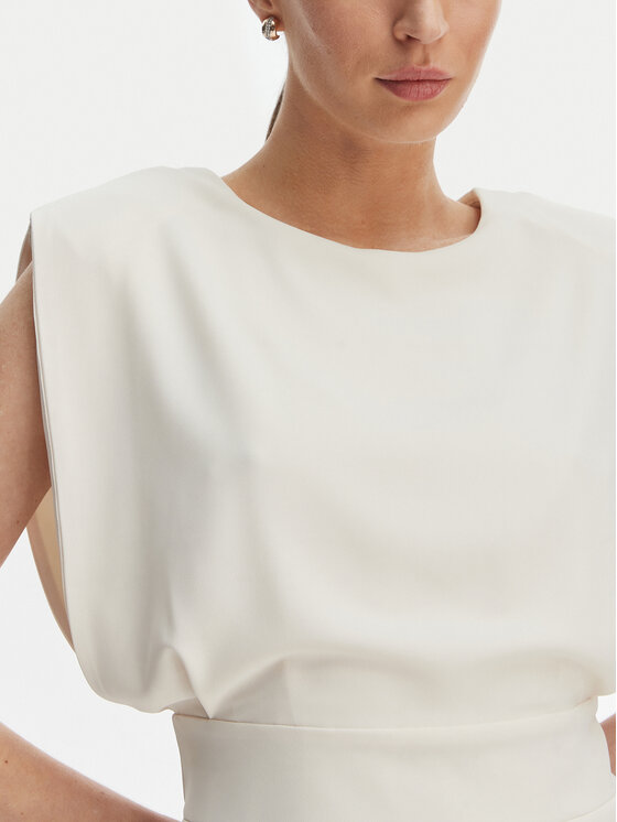 Rinascimento Rinascimento Coctailkleid CFC0127570003 Weiß Slim Fit