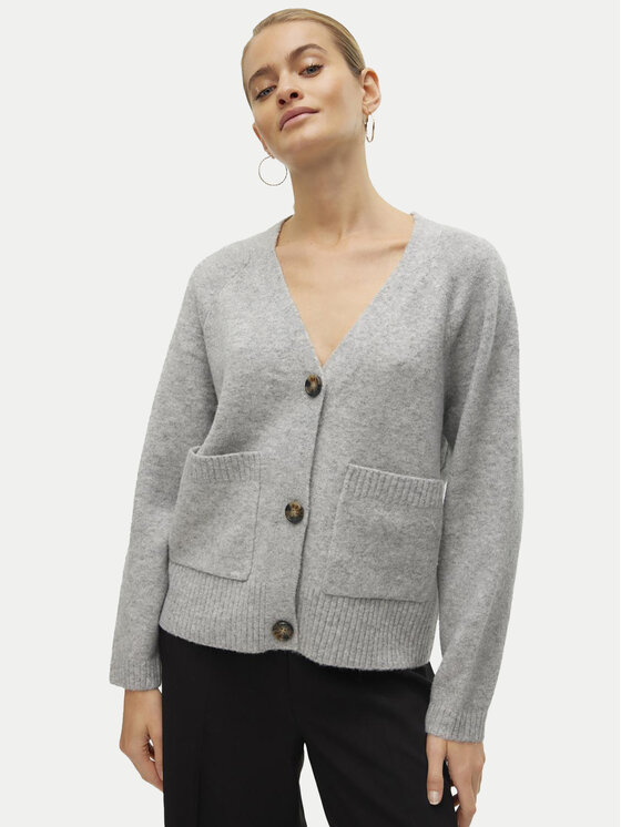 Vero Moda Vero Moda Cardigan Boom 10320457 Gri Loose Fit