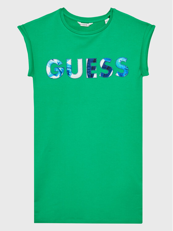 Guess Vsakodnevna Obleka J3GK35 KAE23 Zelena Regular Fit